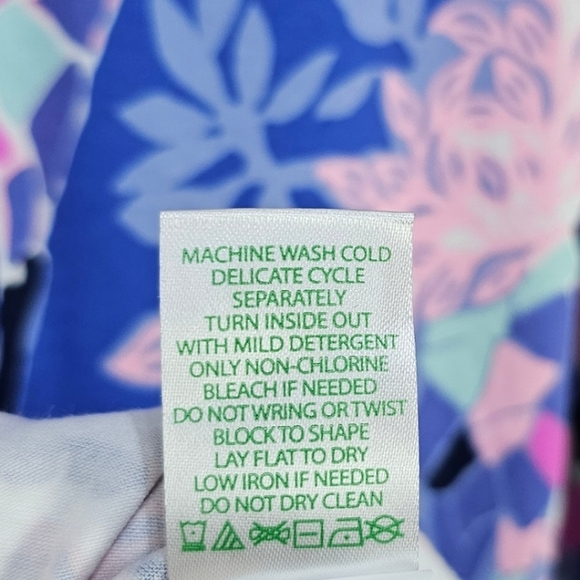 Lilly Pulitzer Melli Dress Iris Blue Graffiti Park Womens Size Medium Colorful - Picture 15 of 15